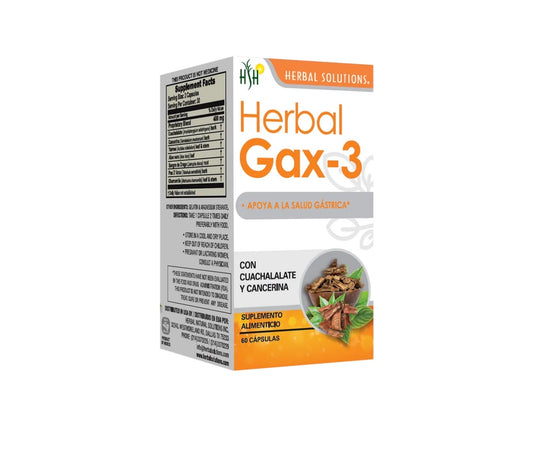 Herbal Gax-3 Digestive Harmony Capsules – Herbal Gastric Support Blend