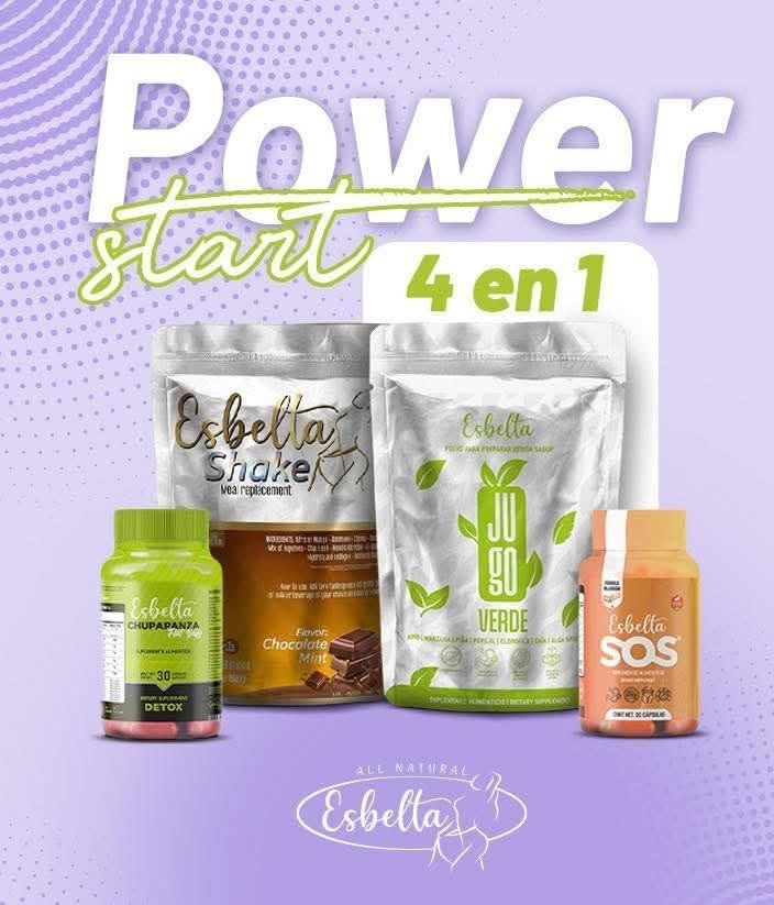 Power Start 4 en 1 Kit – Shake, Jugo Verde, Chuppapanza Detox ,SOS Esbelta image 0