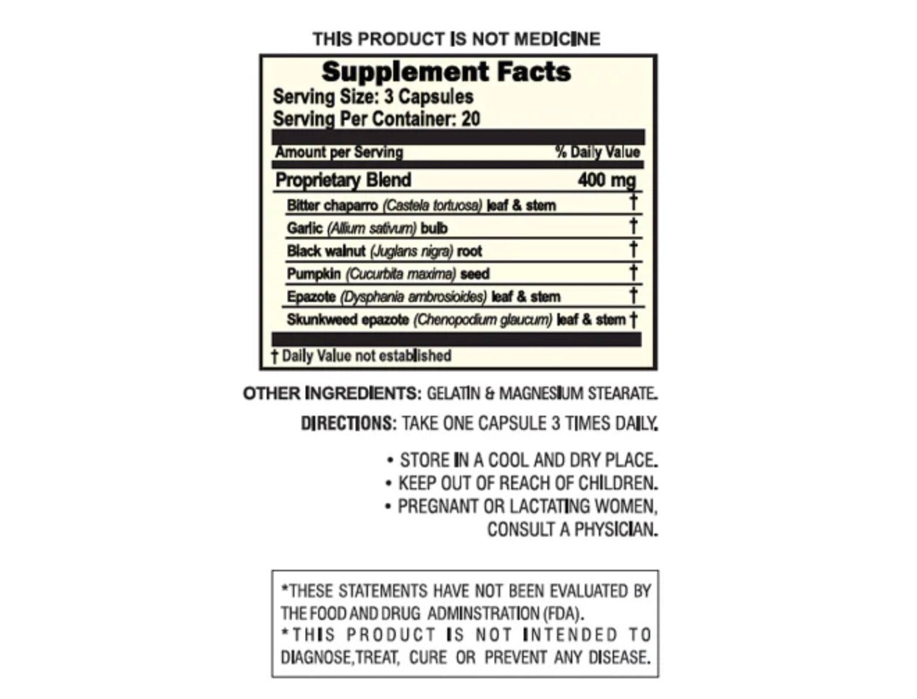 Par Siclean – Herbal Digestive Support (60 Capsules)