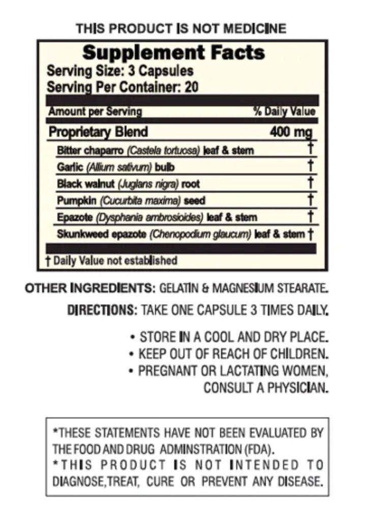 Par Siclean – Digestive Support Cleanse (60 Capsules) With Black Walnut, Pumpkin Seed, Garlic & Herbal Extracts