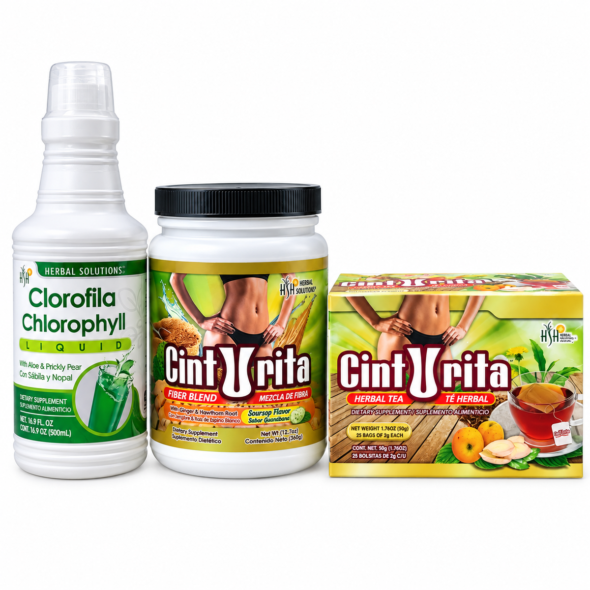 Kit Cinturita Reset – Fibra, Clorofila y Té Herbal