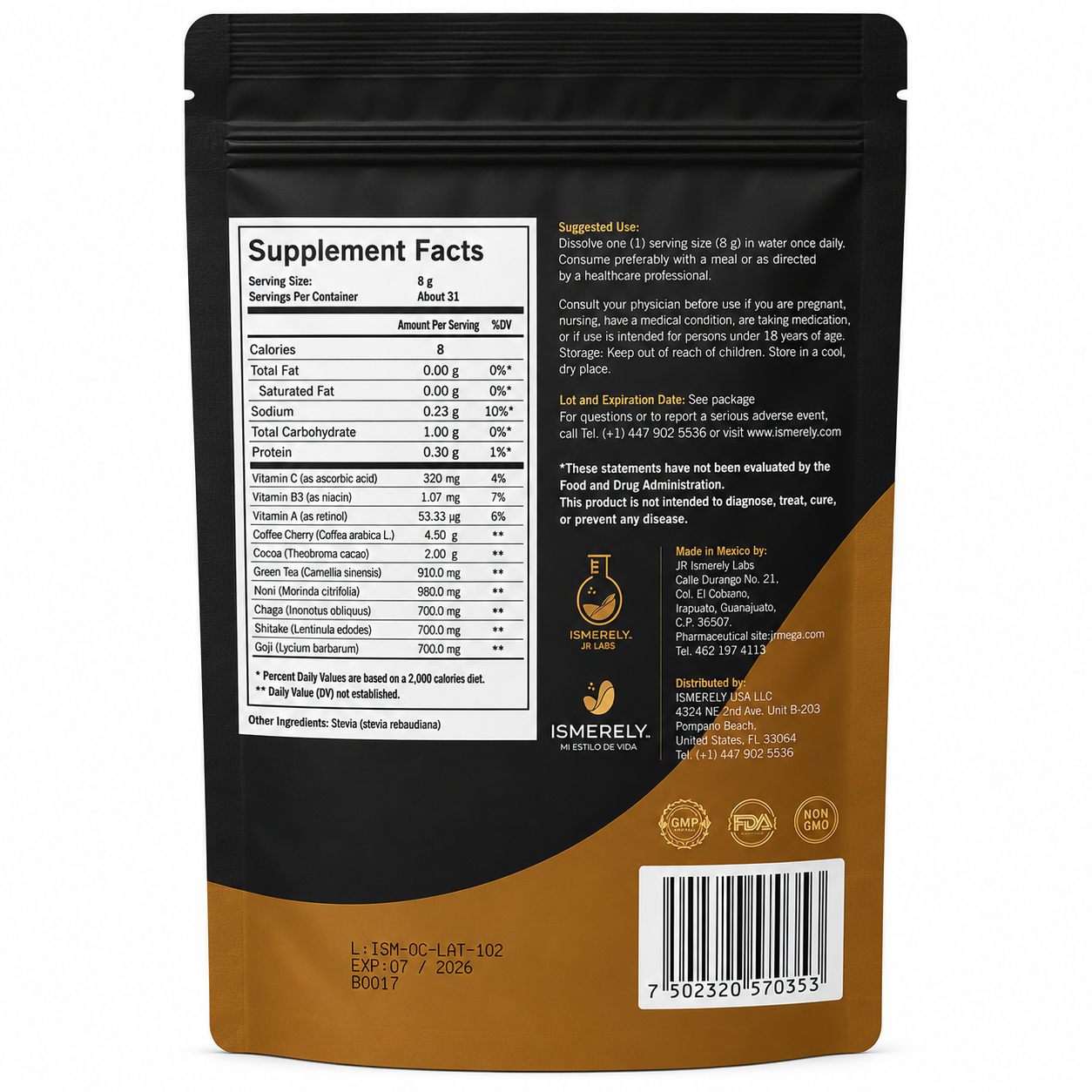 Ismerely Origen Café Orgánico con Hongos Funcionales y Superalimentos – Gourmet Wellness Coffee