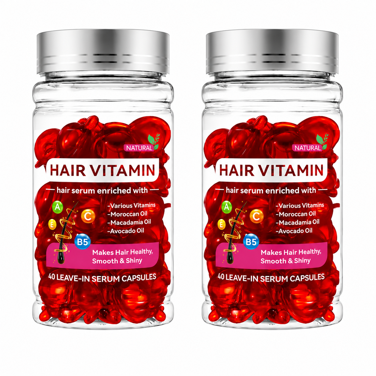Hair Growth Vitamins Kit | Kit Vitaminas Capilares para Cabello Fuerte y Crecimiento