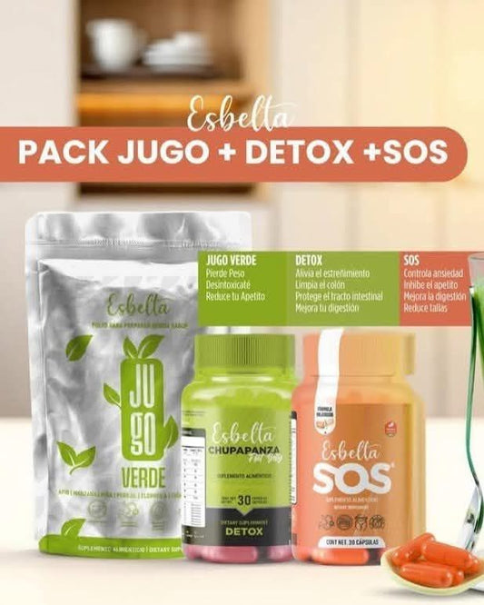 Esbelta Kit Detox Fast – Jugo Verde + Chuppapanza Detox + SOS Esbelta image 0
