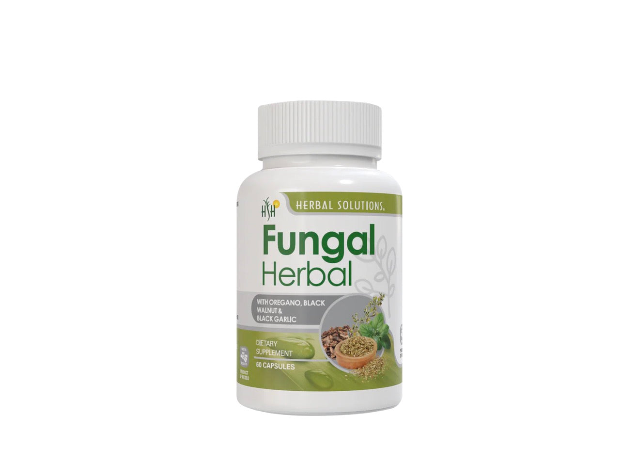 Fungal Herbal Herbal Digestive & Immune Support Capsules with Oregano, Black Walnut & Black Garlic | Hongos Cápsulas Herbales para el Bienestar Digestivo