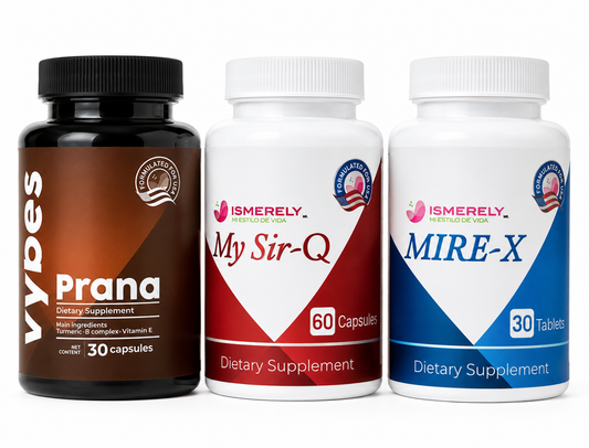 Kit para Rodillas, Huesos y Circulación | Prana, My Sir-Q y Mire-X | Ismerely