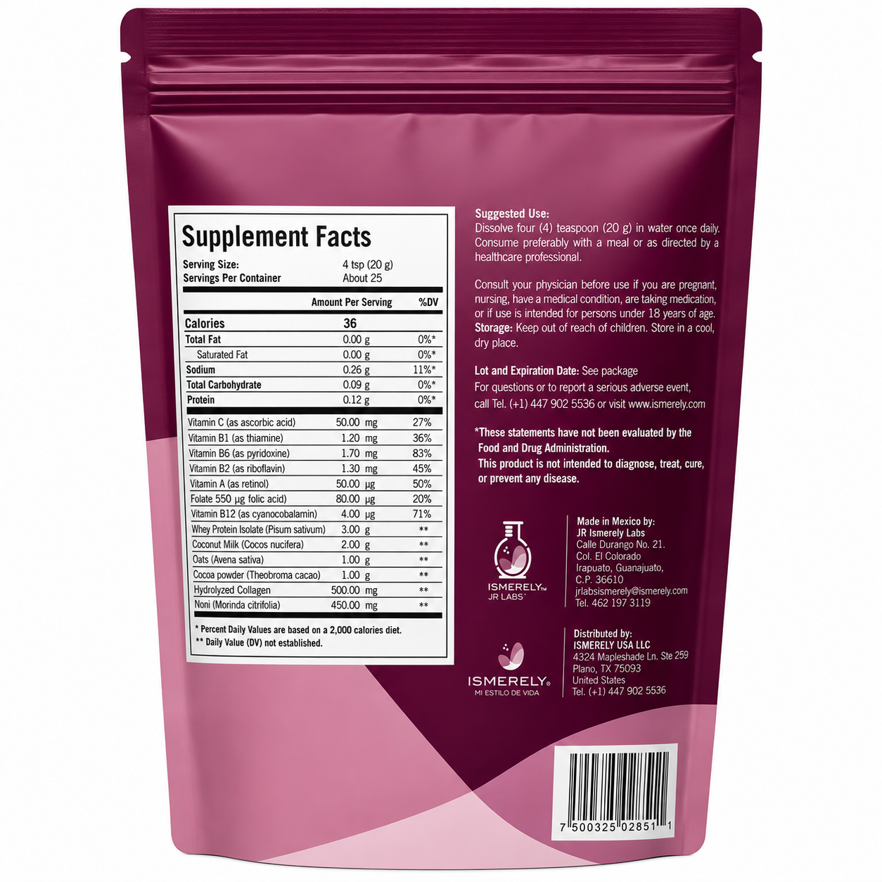 My Revenue Shake Chocolate 500 g | Pea Protein, Collagen & Vitamins | Ismerely