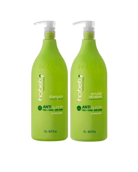 Hobety Anti-Queda Hair Fall Control Set – Hair Growth, Scalp Strengthening, Breakage Reduction