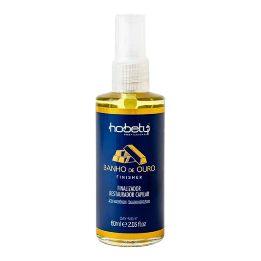 Hobety Banho de Ouro Finisher – 60ml Instant Repair, Shine Boost & Cuticle Sealing