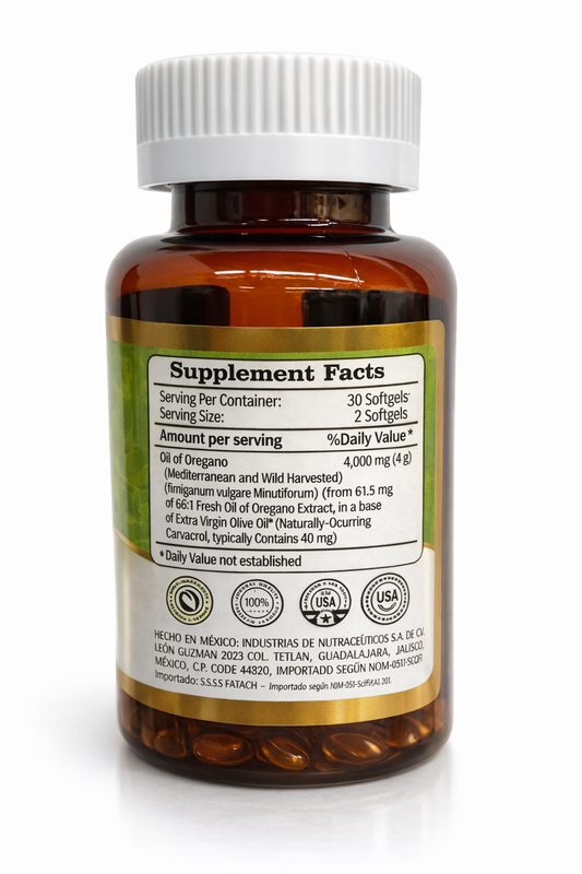 Oregano Oil Capsules 200 mg