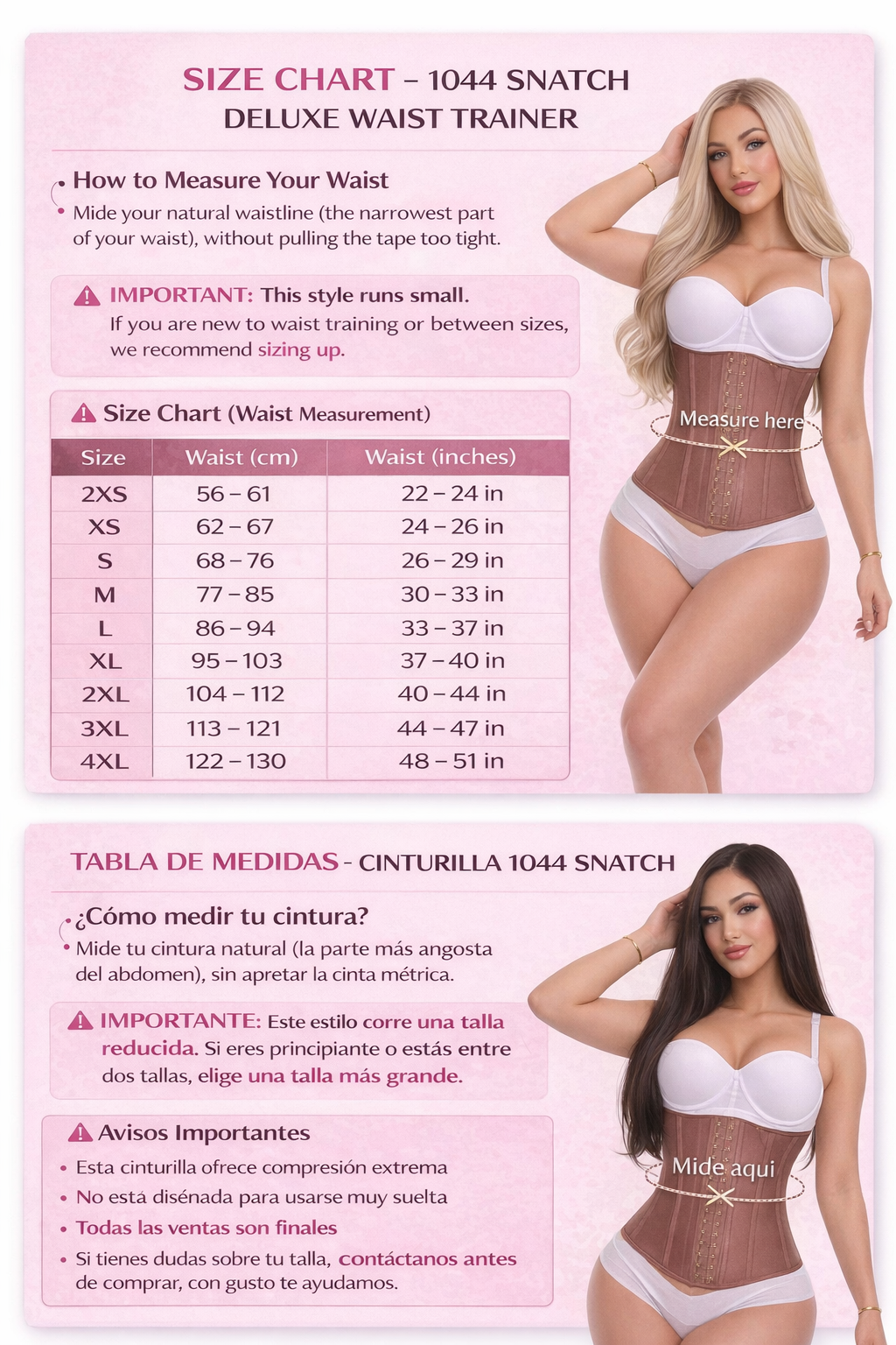 1044 Deluxe Colombian Waist Trainer Corset – High Compression Cinturilla