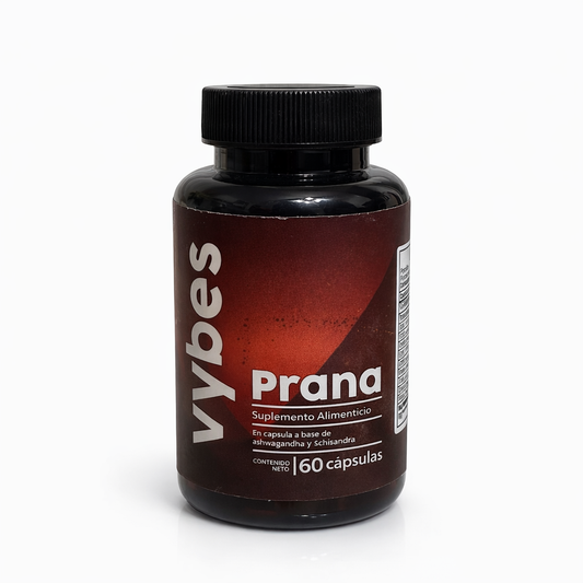 Vybes Prana | Suplemento Natural con Ashwagandha, Minerales y Vitaminas B para Energía, Estrés y Bienestar Diario