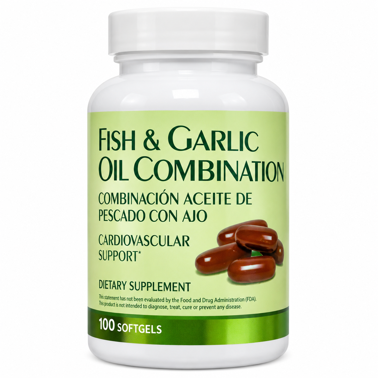 Fish & Garlic Oil Natura-Genics 100 Softgels | Omega-3 EPA DH