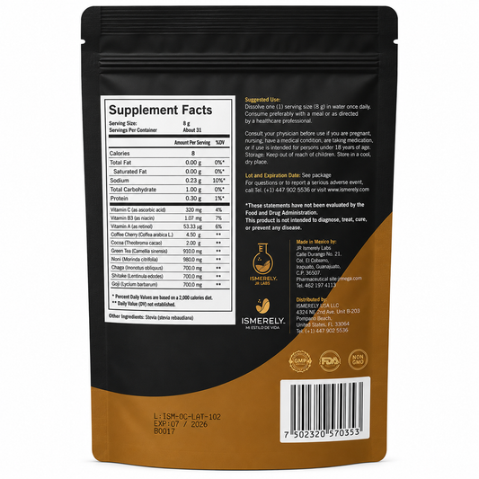 Ismerely Origen Café Orgánico con Hongos Funcionales y Superalimentos – Gourmet Wellness Coffee