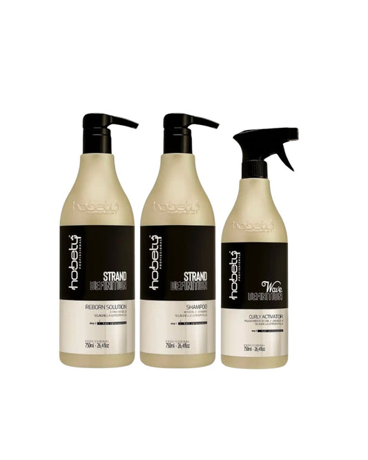 Hobety Strand Definition Professional Hair Treatment Set – Oil Control, Strength, Curl Definition & Protection