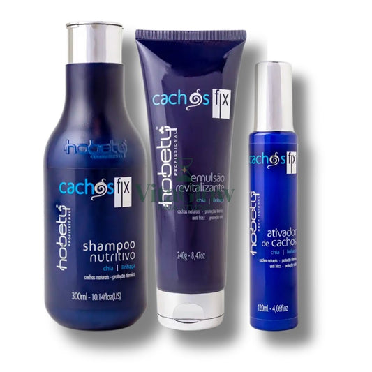 Cachos Fix Curls Fix Curly Hair Nutrition & Frizz Control Set - Defined Curls, Frizz Control, & Lightweight Hydration